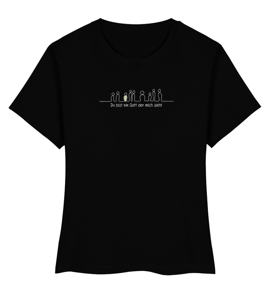 GOTT SIEHT MICH FRAUEN SHIRT Stella Muser Shirt ST/ST Shirtee Schwarz XS 