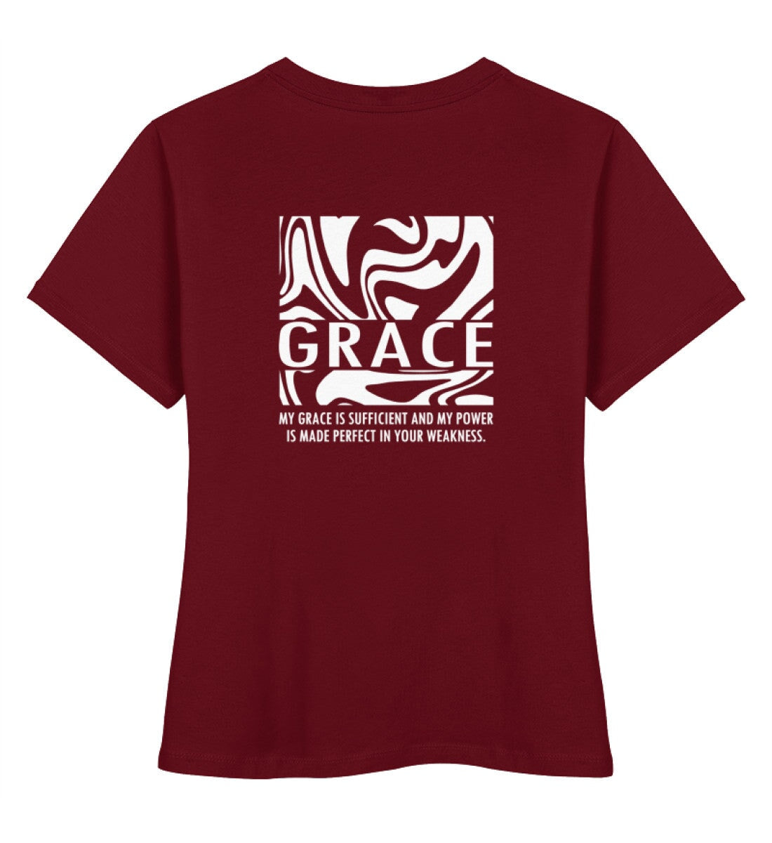 GRACE STREETWEAR FRAUEN SHIRT BACKPRINT Stella Muser Shirt ST/ST Shirtee Burgund XS 