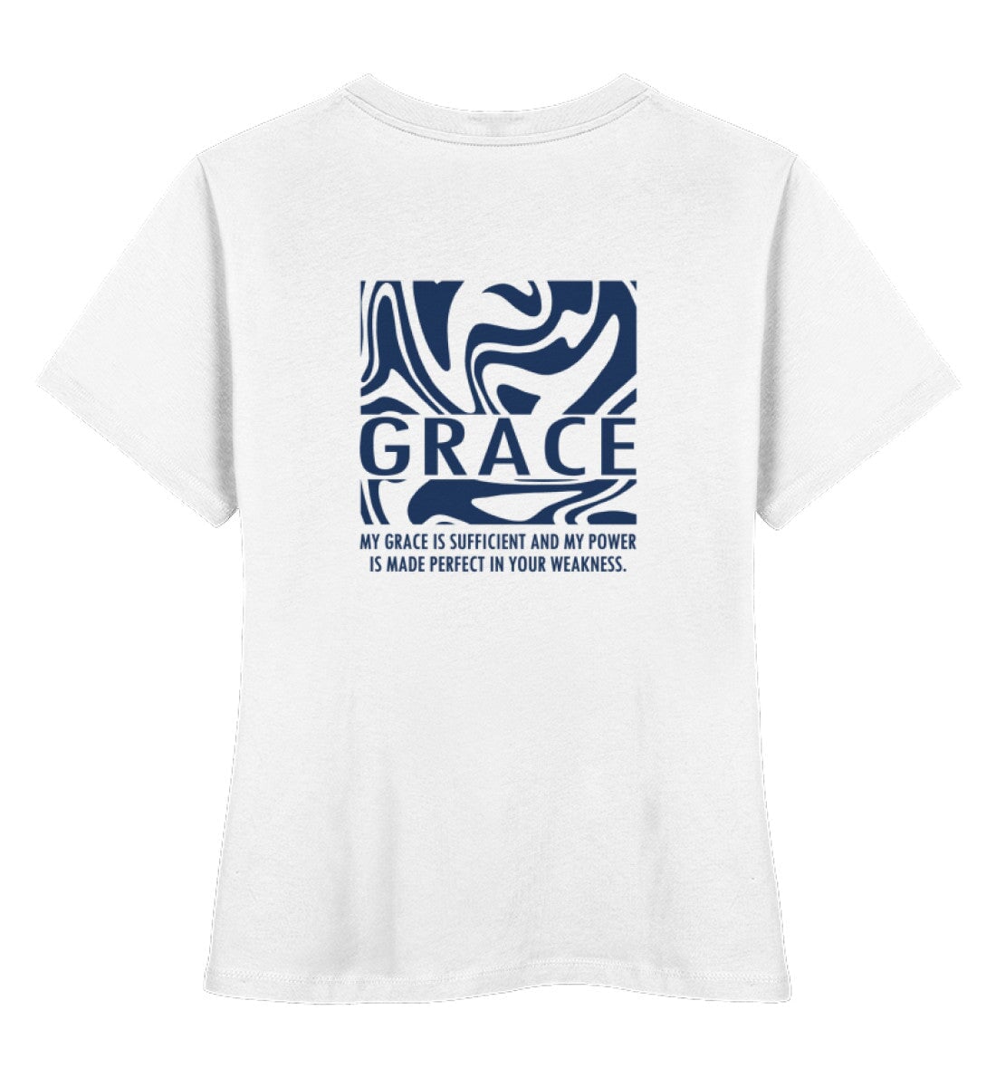 GRACE STREETWEAR FRAUEN SHIRT BACKPRINT Stella Muser Shirt ST/ST Shirtee Weiß XS 