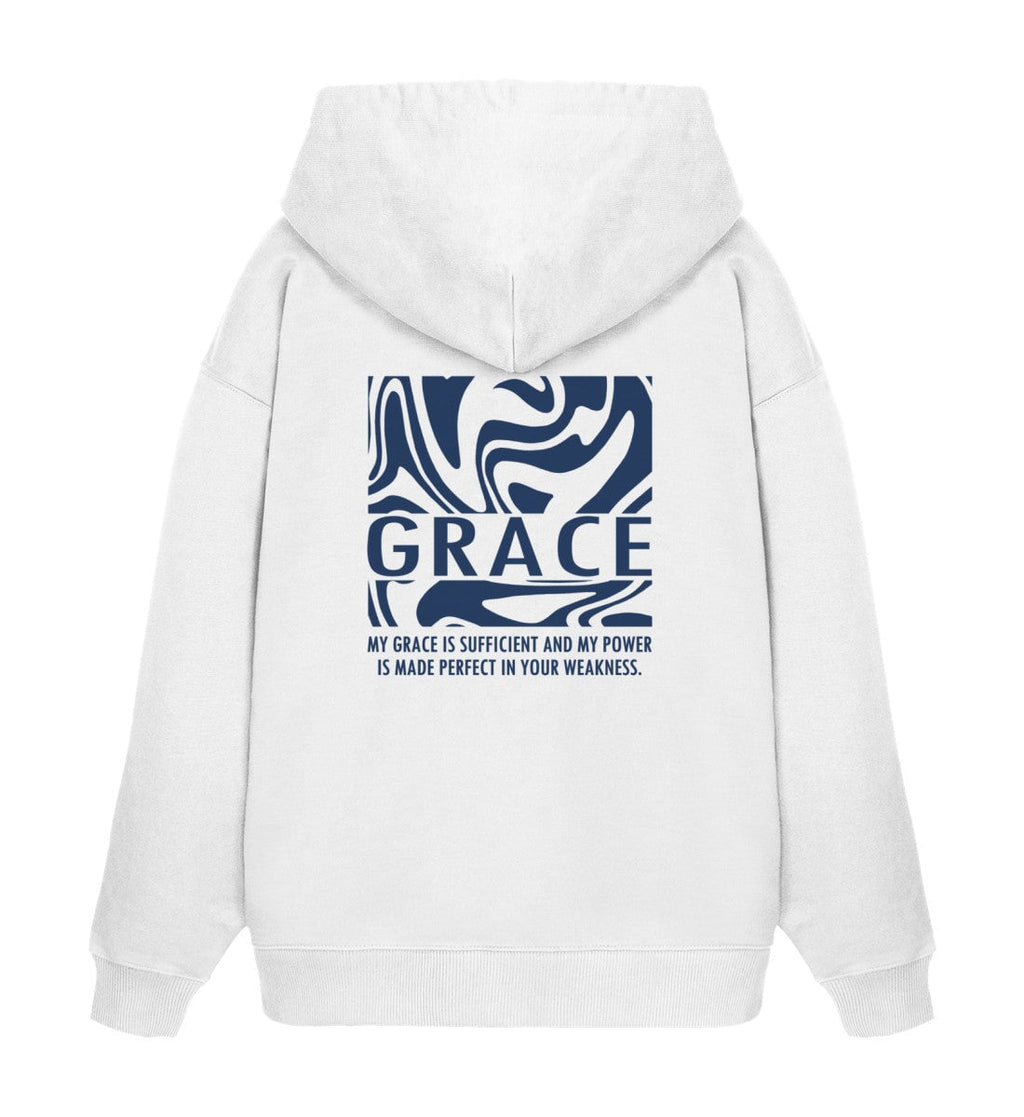 GRACE STREETWEAR OVERSIZED HOODIE BACKPRINT - Unisex Oversized Organic Hoodie 2.0 Slammer Oversize Hoodie 2.0 ST/ST Shirtee White XS 
