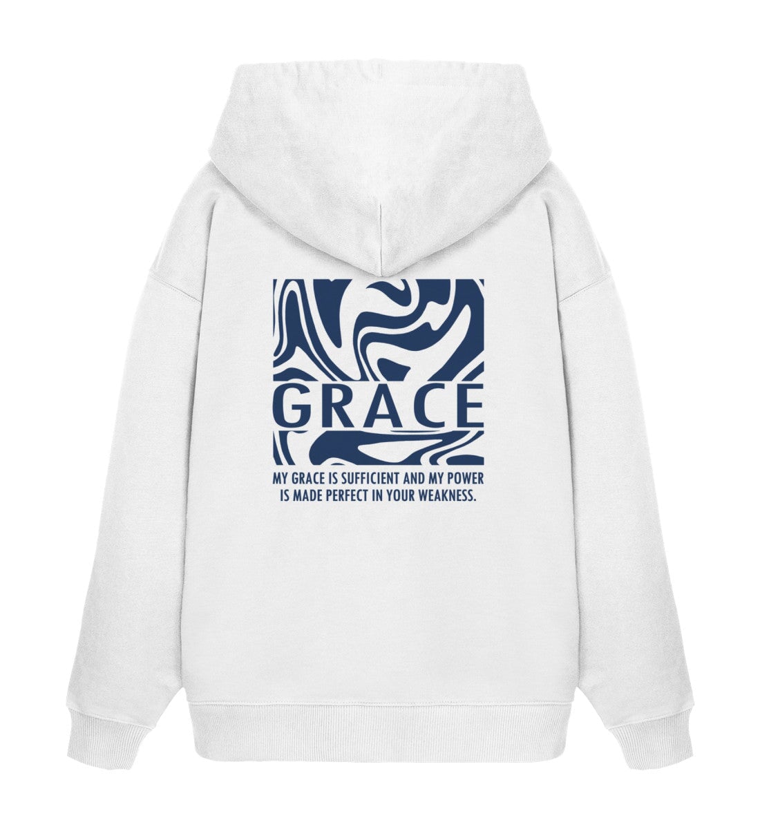 GRACE STREETWEAR OVERSIZED HOODIE BACKPRINT - Unisex Oversized Organic Hoodie 2.0 Slammer Oversize Hoodie 2.0 ST/ST Shirtee White XS 