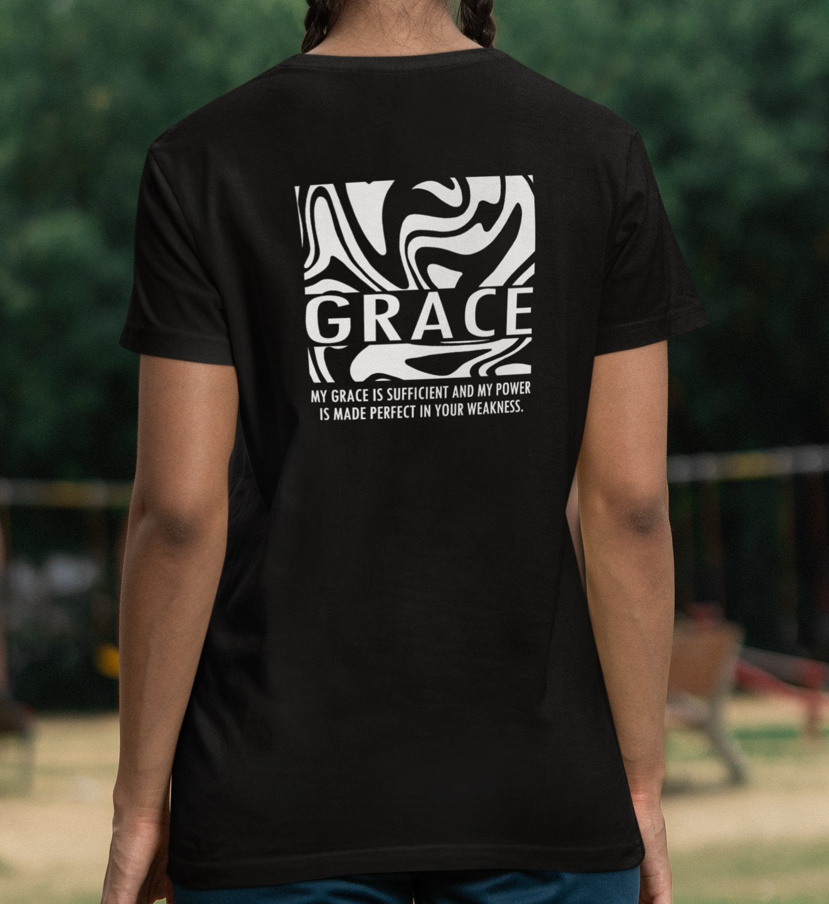 GRACE STREETWEAR SHIRT BACKPRINT Creator T-Shirt 2.0 ST/ST Shirtee Schwarz XS 