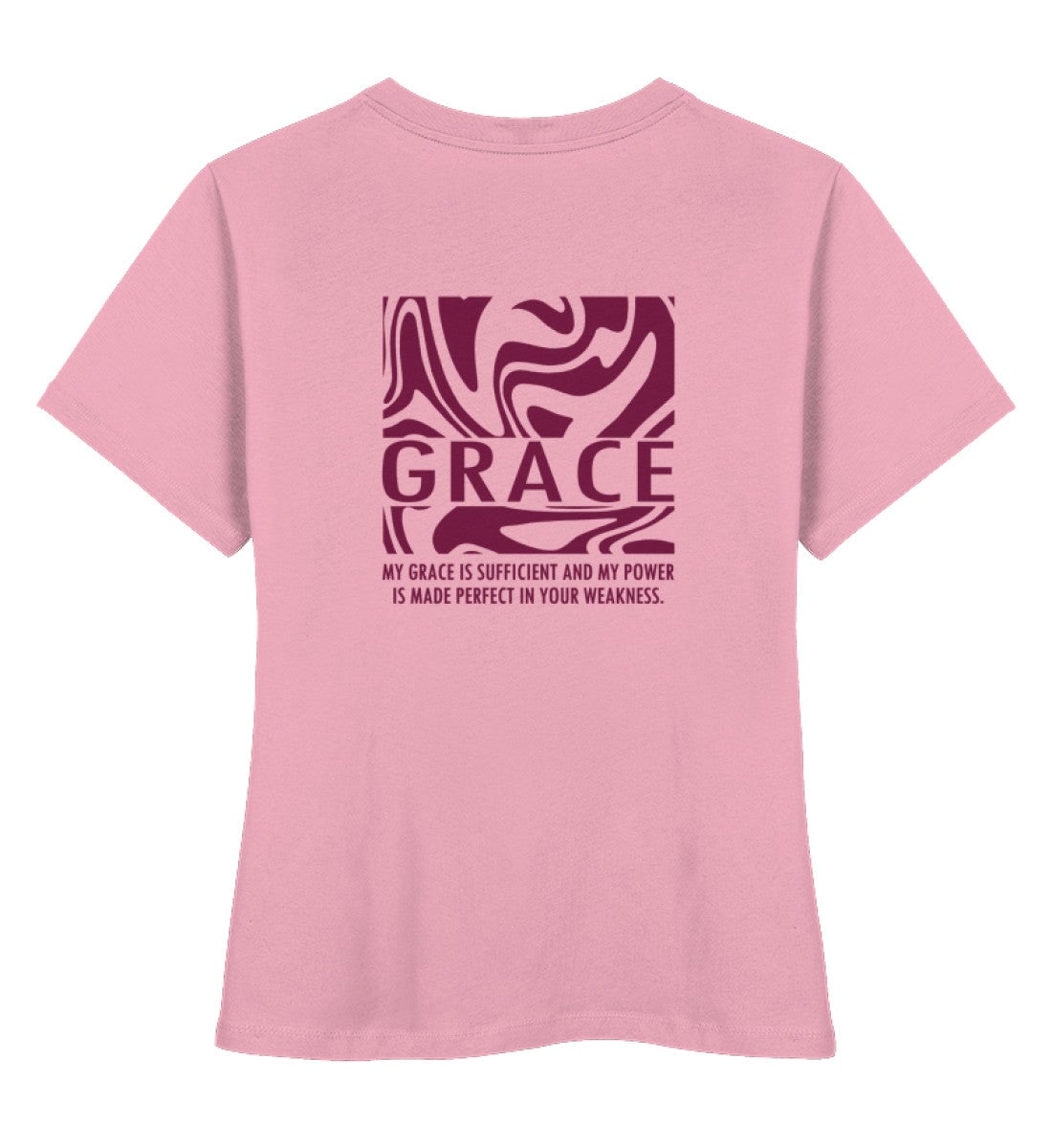GRACE STREETWEAR SHIRT BACKPRINT - Damen Premium Organic Shirt Stella Muser Shirt ST/ST Shirtee Cotton Pink XS 