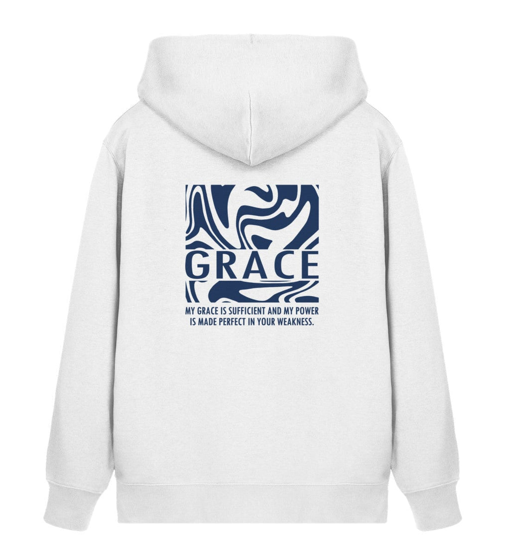 GRACE STREETWEAR ZIPPER BACKPRINT - Unisex Organic Zipper 2.0 ST/ST Connector Zipper 2.0 ST/ST Shirtee White XS 
