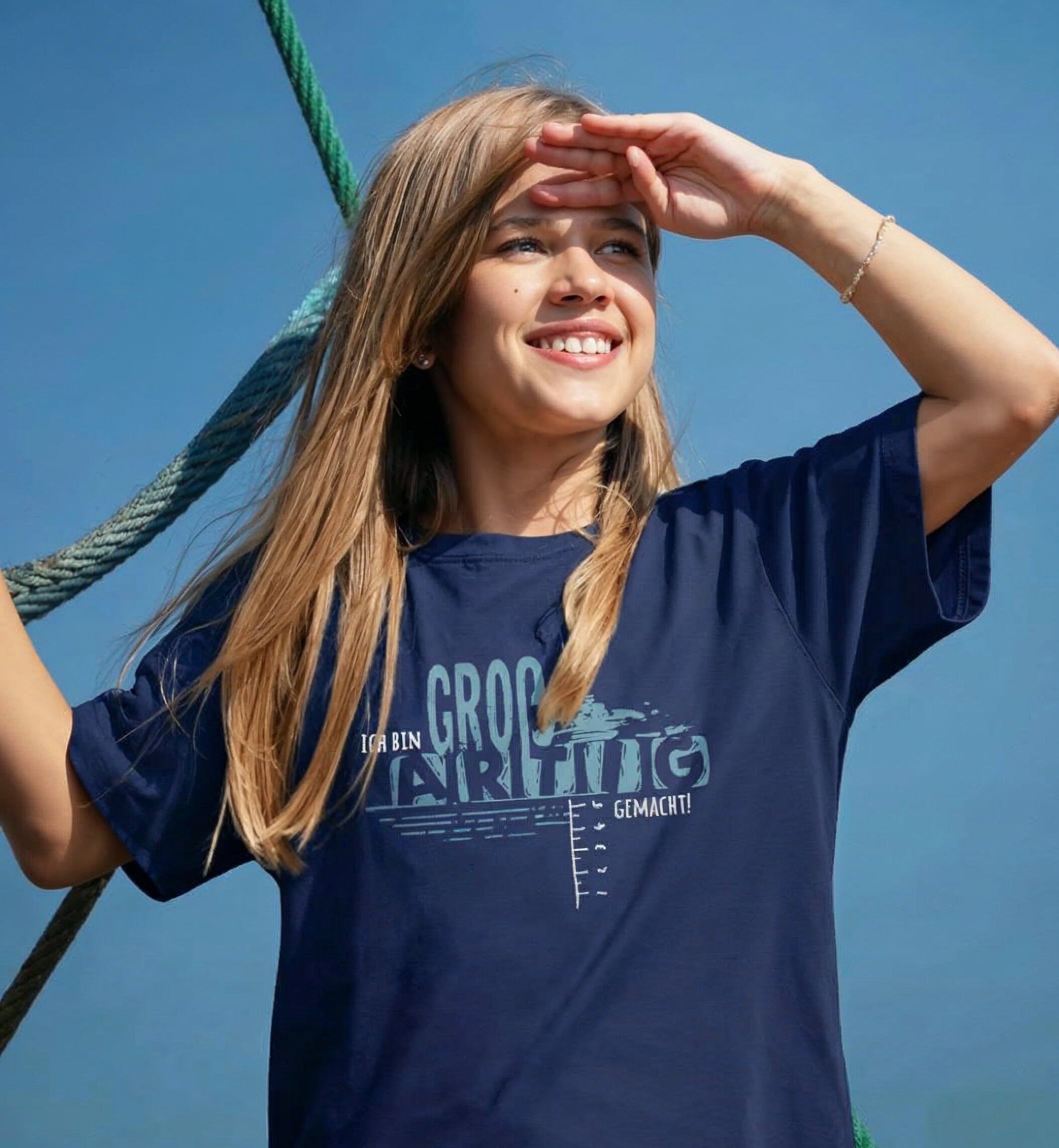 GROSSARTIG GEMACHT KINDER SHIRT Mini Creator T-Shirt 2.0 ST/ST Shirtee Dunkelblau 12/14 