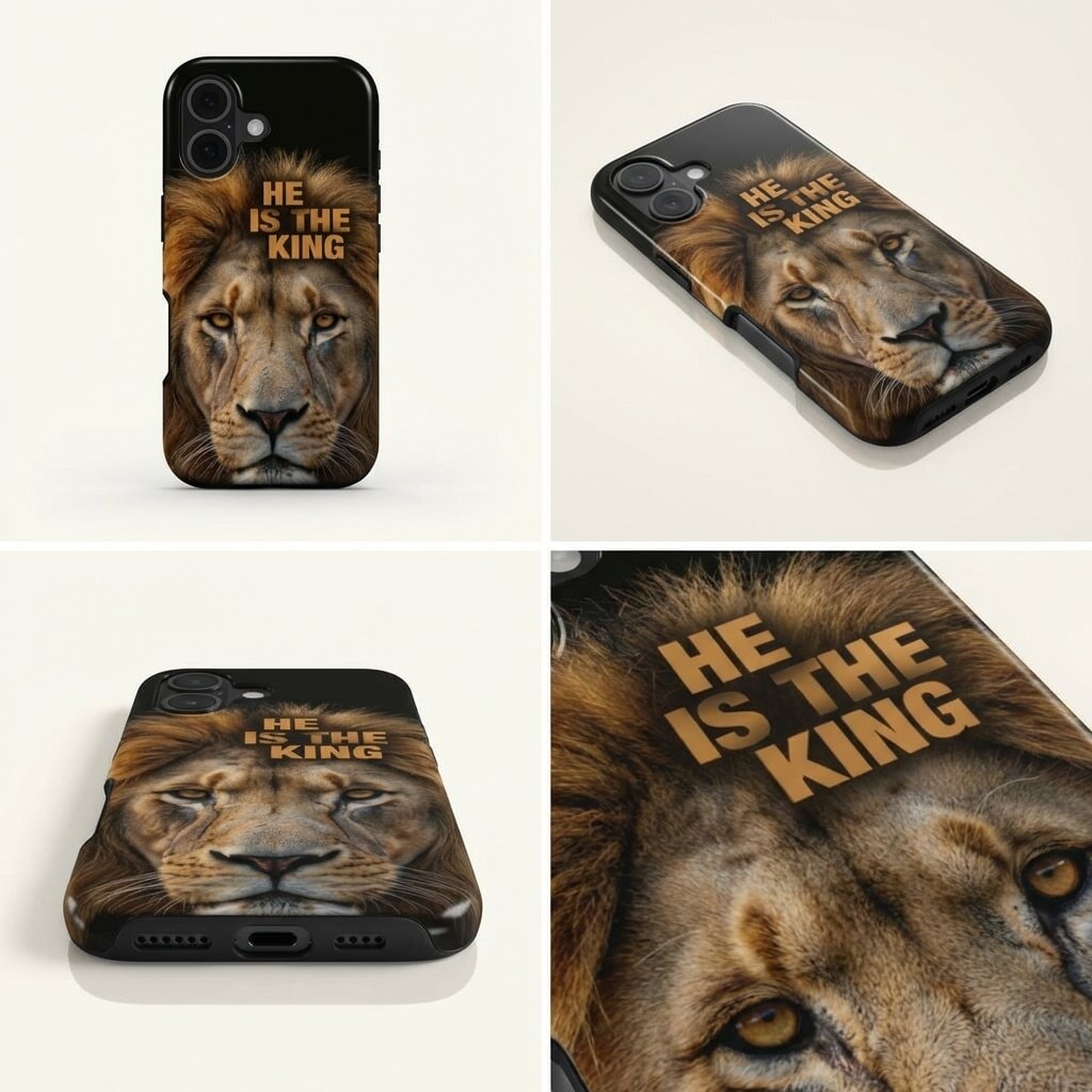 HE IS THE KING robuste Handyhülle Tech Accessories Podbase 