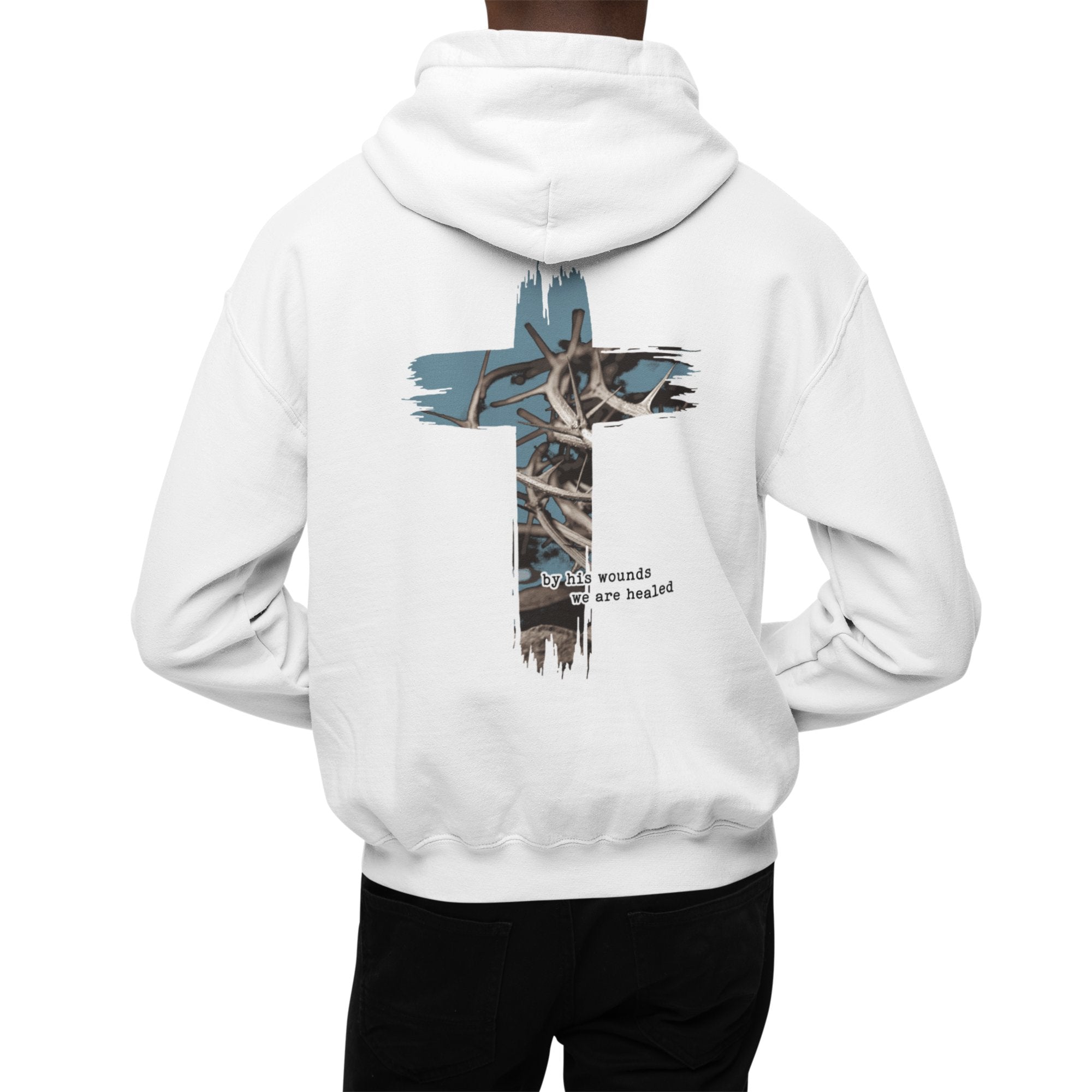 HEALED BY HIS WOUNDS STREETWEAR HOODIE BACKPRINT Cruiser Hoodie 2.0 ST/ST Shirtee 