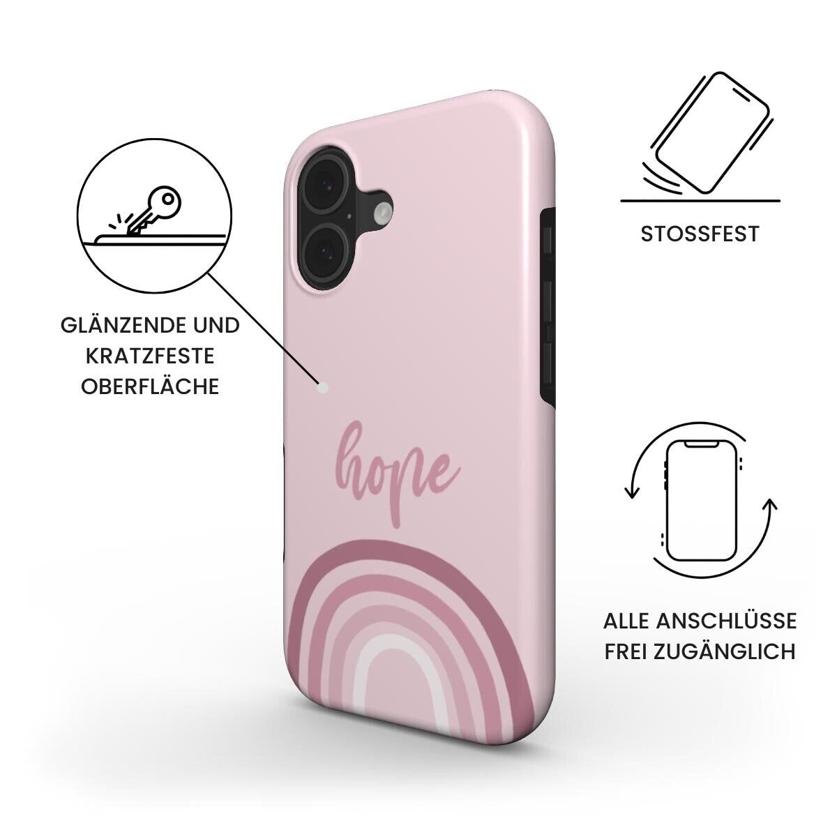 HOPE robuste Handyhülle in Rosa Tech Accessories Podbase 