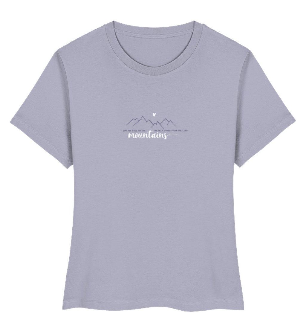 I lift my eyes on the mountains - Damen Premium Organic Shirt Stella Muser Shirt ST/ST Shirtee Lavender S 