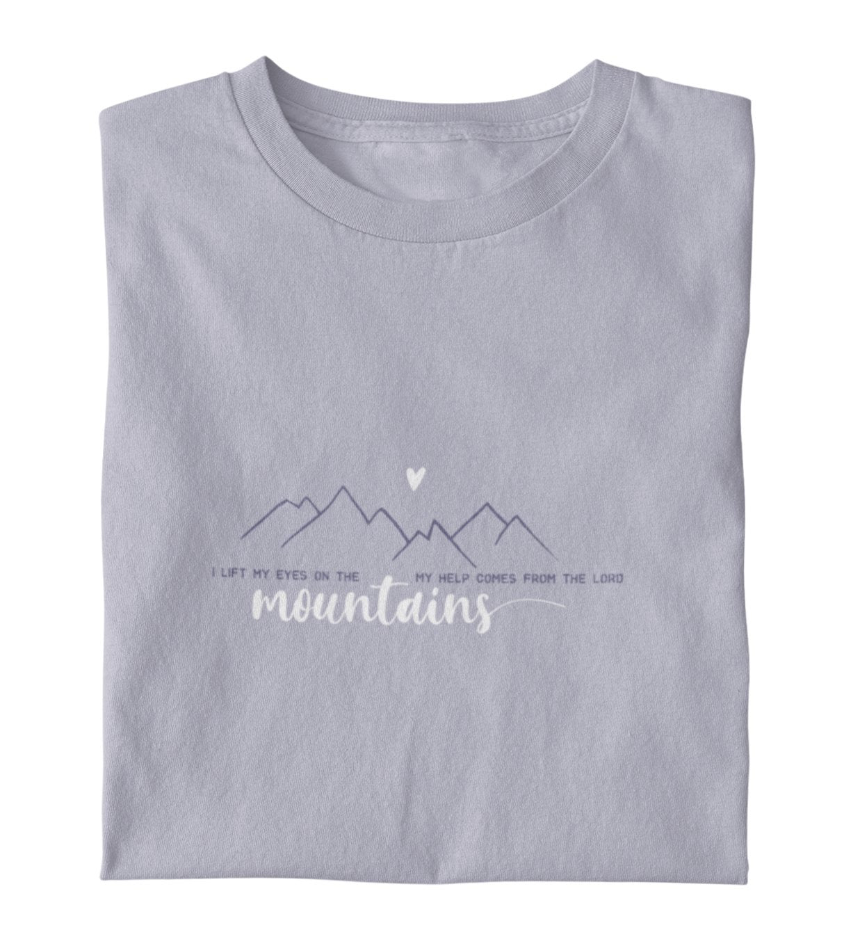 I LIFT MY EYES ON THE MOUNTAINS FRAUEN SHIRT Stella Muser Shirt ST/ST Shirtee Lavendel S 