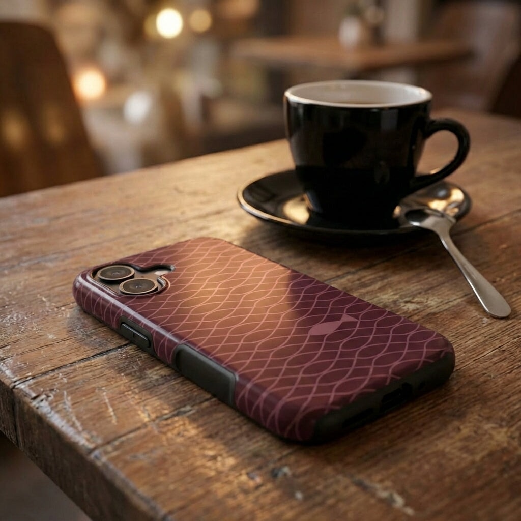 Ichthys Robuste Handyhülle in Dunkelrot Tech Accessories Podbase 