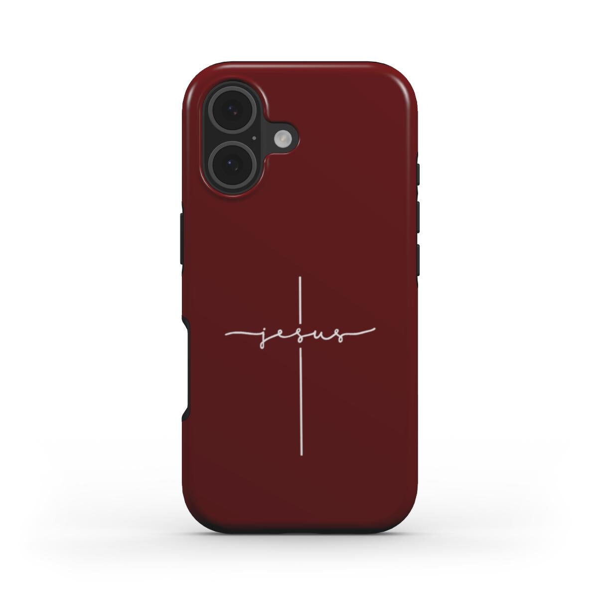 JESUS CROSS - robuste Handyhülle dunkelrot Tech Accessories Podbase 