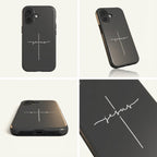 JESUS CROSS robuste Handyhülle in Anthrazit Tech Accessories Podbase 