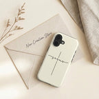 JESUS CROSS robuste Handyhülle in Cremeweiß Tech Accessories Podbase 