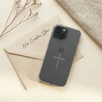 JESUS CROSS transparente Handyhülle mit schwarzem Druck Tech Accessories Podbase 