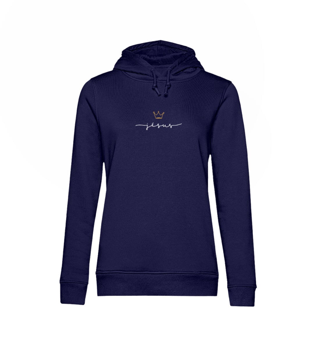 JESUS IS KINF FRAUEN HOODIE (französisch) - Damen Organic Hoodie B&C Damen Organic Hoodie B&C Shirtee Navy XS 