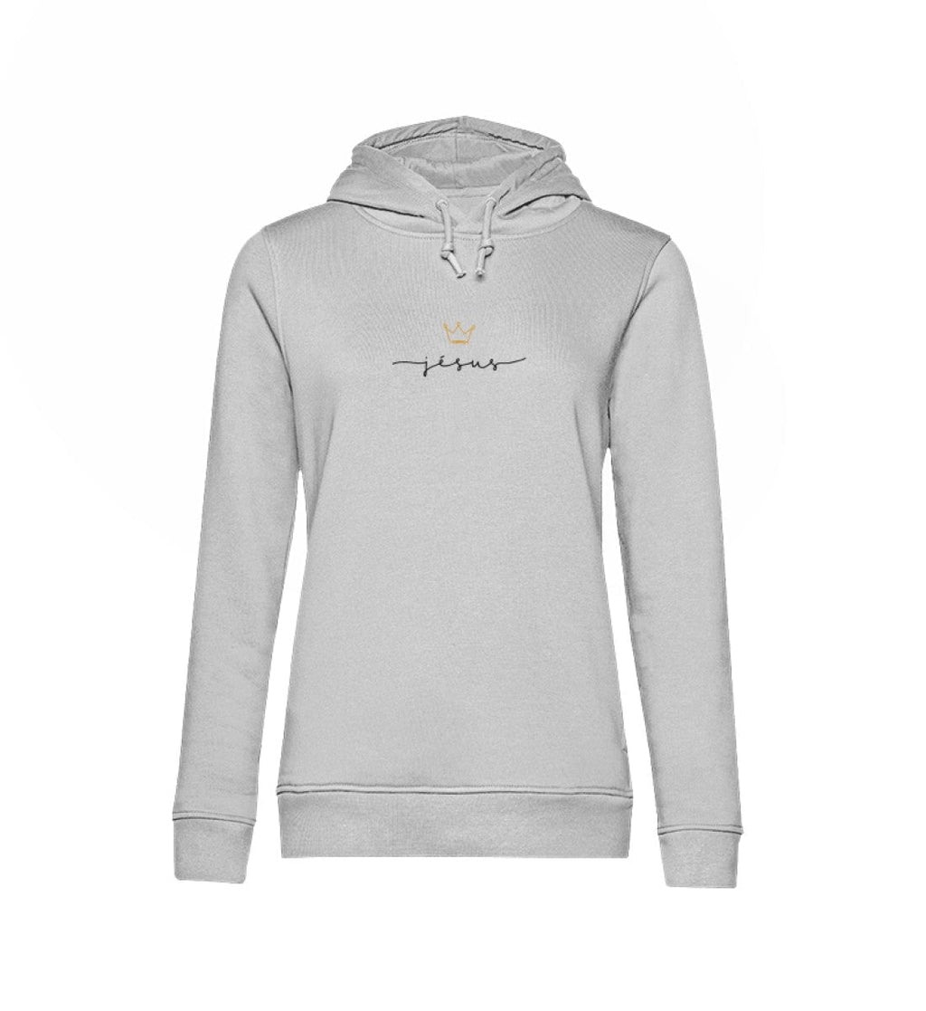JESUS IS KING FRAUEN HOODIE (französisch) - Damen Organic Hoodie B&C Damen Organic Hoodie B&C Shirtee Heather Grey XS 
