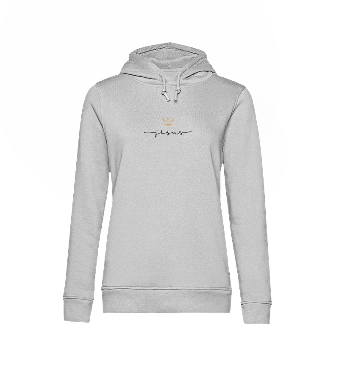 JESUS IS KING FRAUEN HOODIE (französisch) - Damen Organic Hoodie B&C Damen Organic Hoodie B&C Shirtee Heather Grey XS 