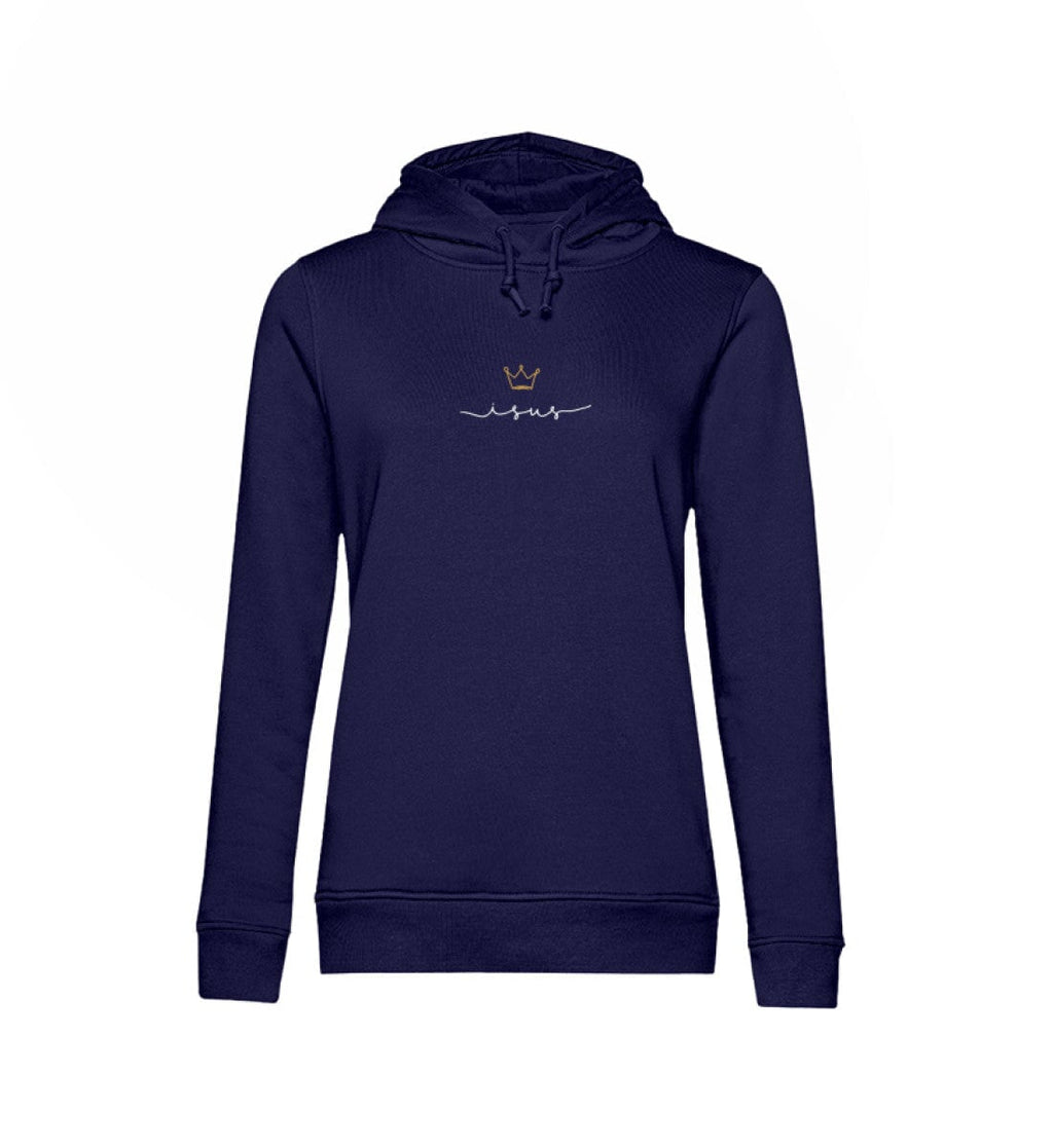 JESUS IS KING FRAUEN HOODIE RUMÄNISCH Damen Organic Hoodie B&C Shirtee Dunkelblau XS 