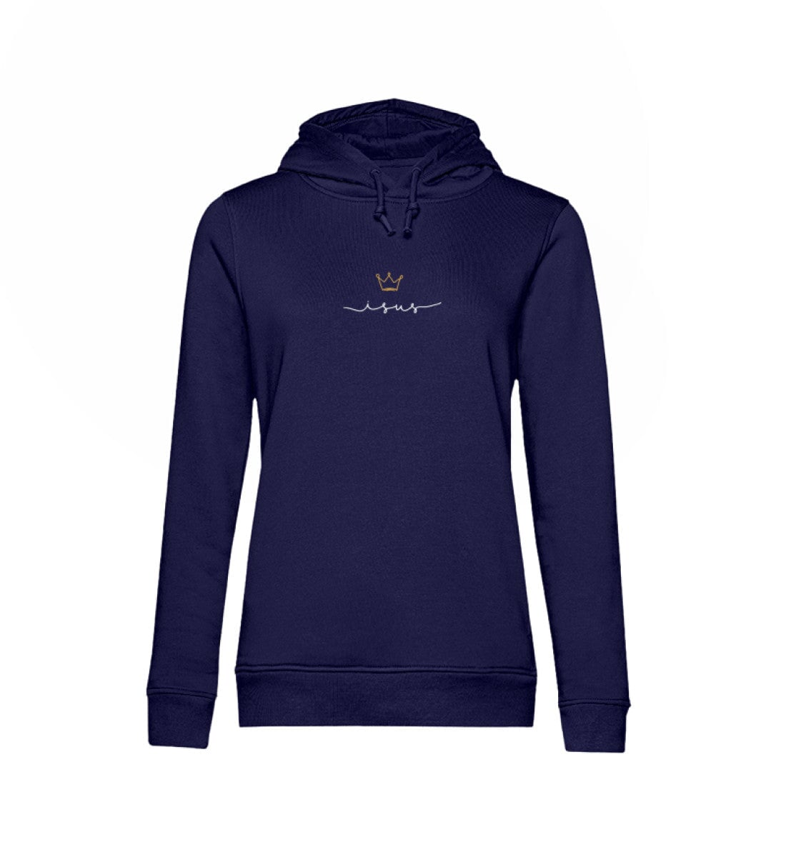 JESUS IS KING FRAUEN HOODIE RUMÄNISCH Damen Organic Hoodie B&C Shirtee Dunkelblau XS 