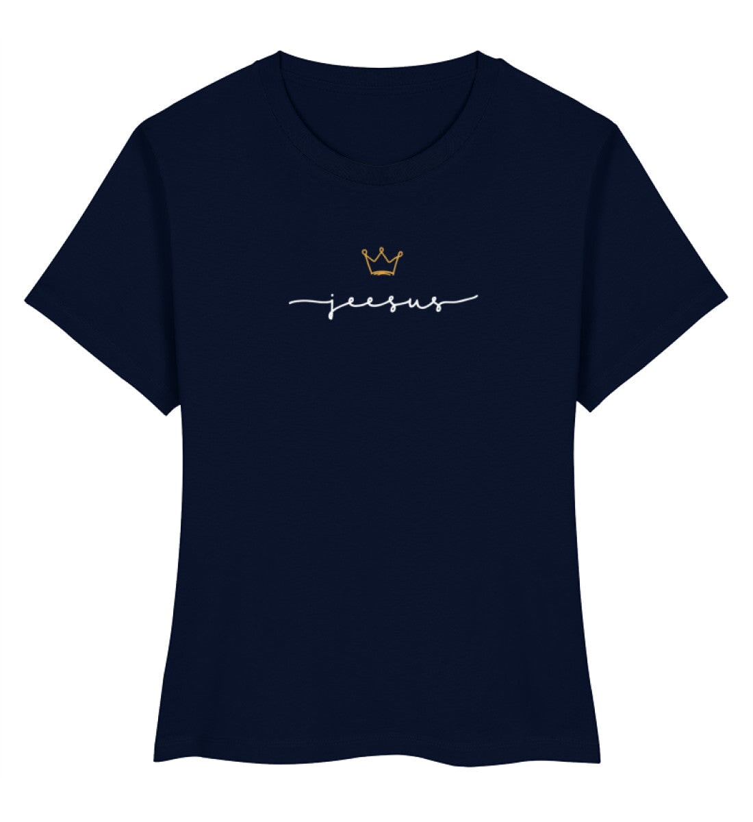 JESUS IS KING FRAUEN SHIRT ESTNISCH - Damen Premium Organic Shirt Stella Muser Shirt ST/ST Shirtee French Navy XS 