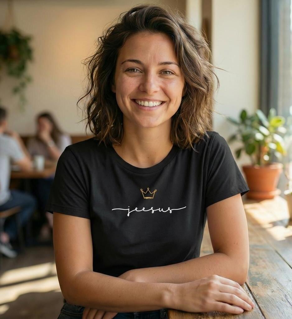 JESUS IS KING FRAUEN SHIRT ESTNISCH Stella Muser Shirt ST/ST Shirtee 