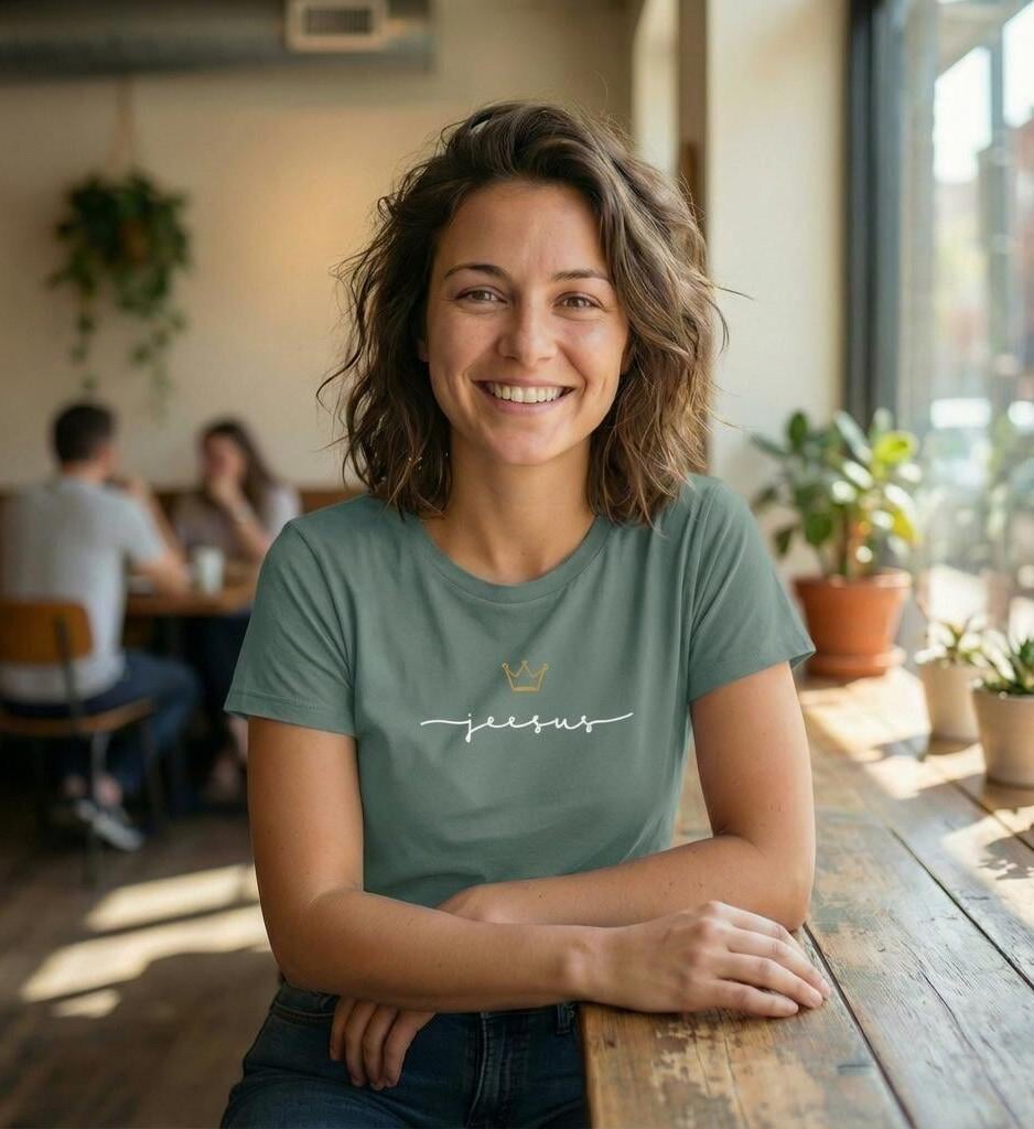 JESUS IS KING FRAUEN SHIRT ESTNISCH Stella Muser Shirt ST/ST Shirtee 