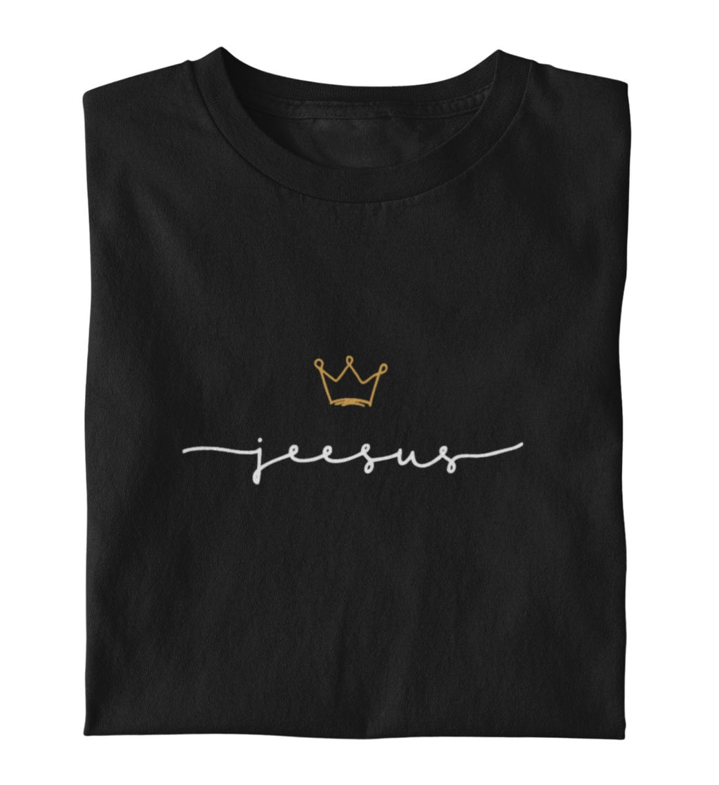 JESUS IS KING FRAUEN SHIRT ESTNISCH Stella Muser Shirt ST/ST Shirtee Schwarz XS 