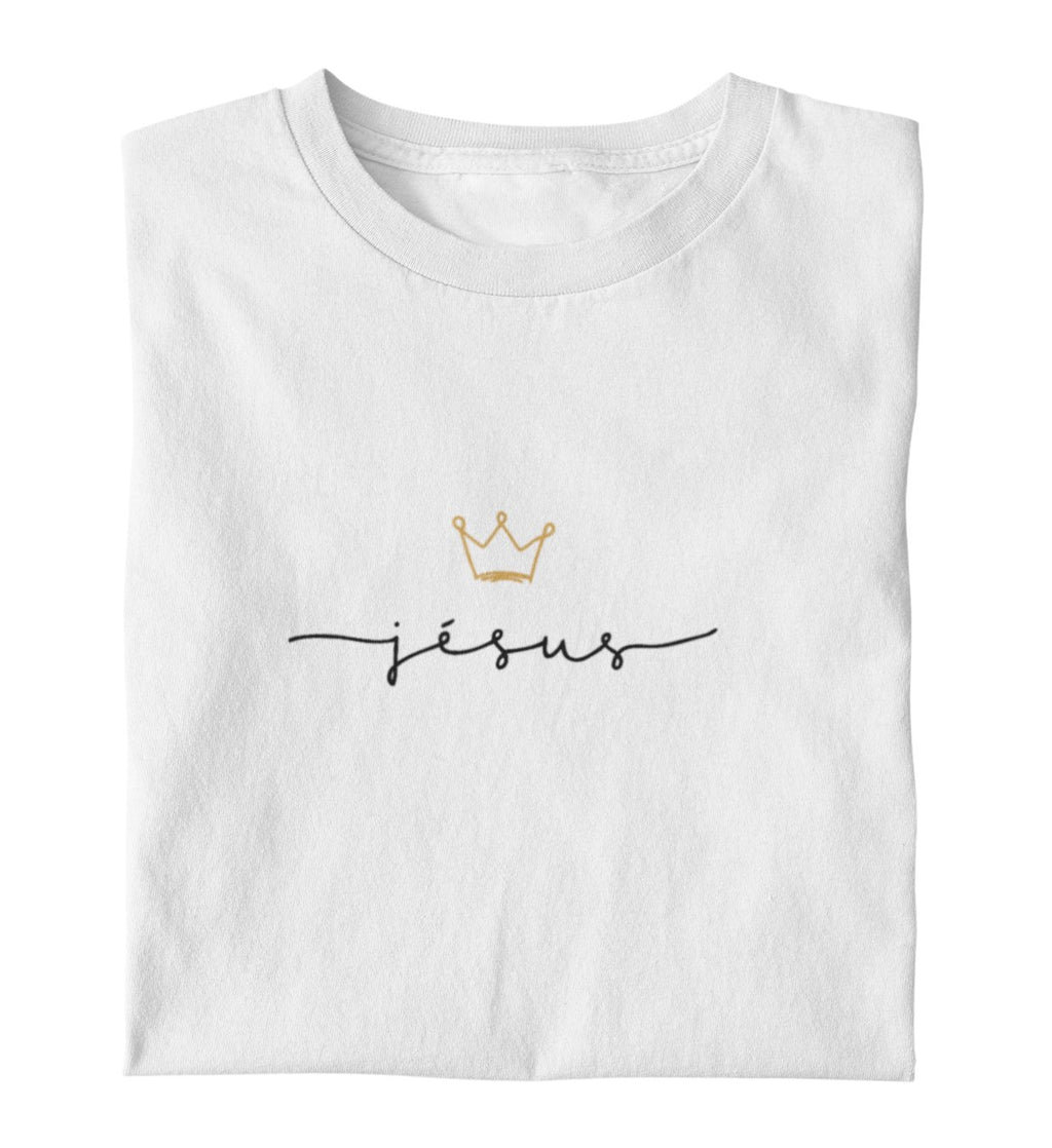 JESUS IS KING FRAUEN SHIRT (französisch) Stella Muser Shirt ST/ST Shirtee Weiß XS 