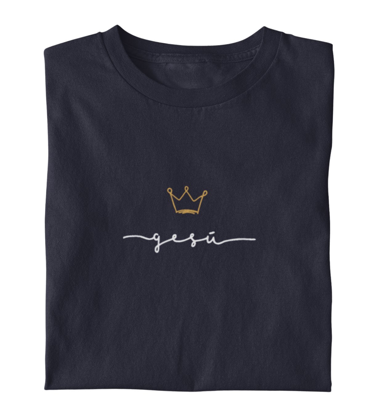 JESUS IS KING FRAUEN SHIRT (italienisch) Stella Muser Shirt ST/ST Shirtee Dunkelblau XS 