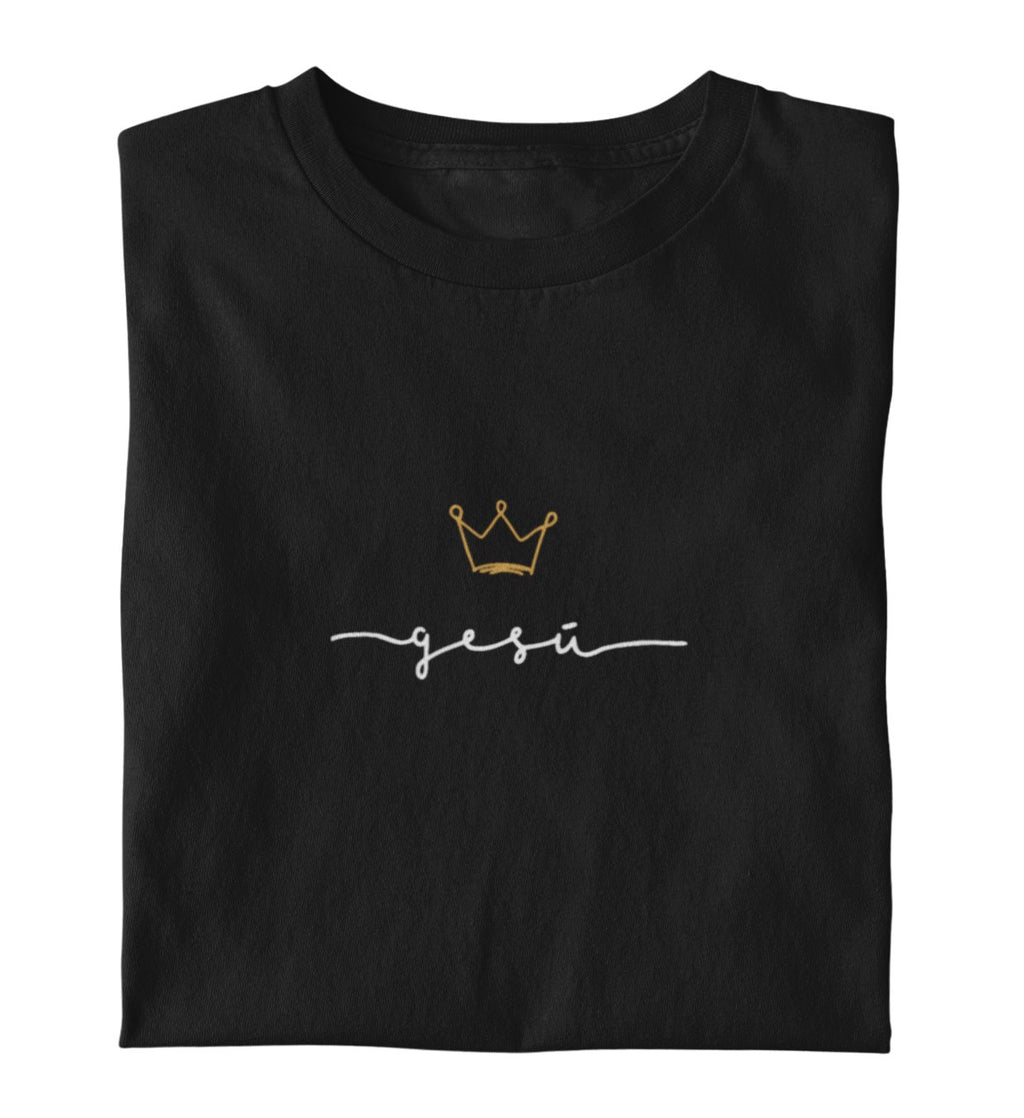 JESUS IS KING FRAUEN SHIRT (italienisch) Stella Muser Shirt ST/ST Shirtee Schwarz XS 