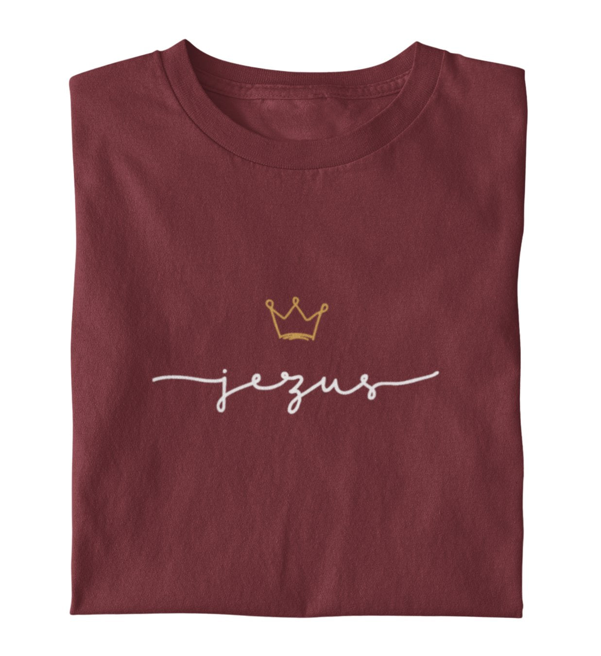 JESUS IS KING FRAUEN SHIRT POLNISCH Stella Muser Shirt ST/ST Shirtee Burgund XS 