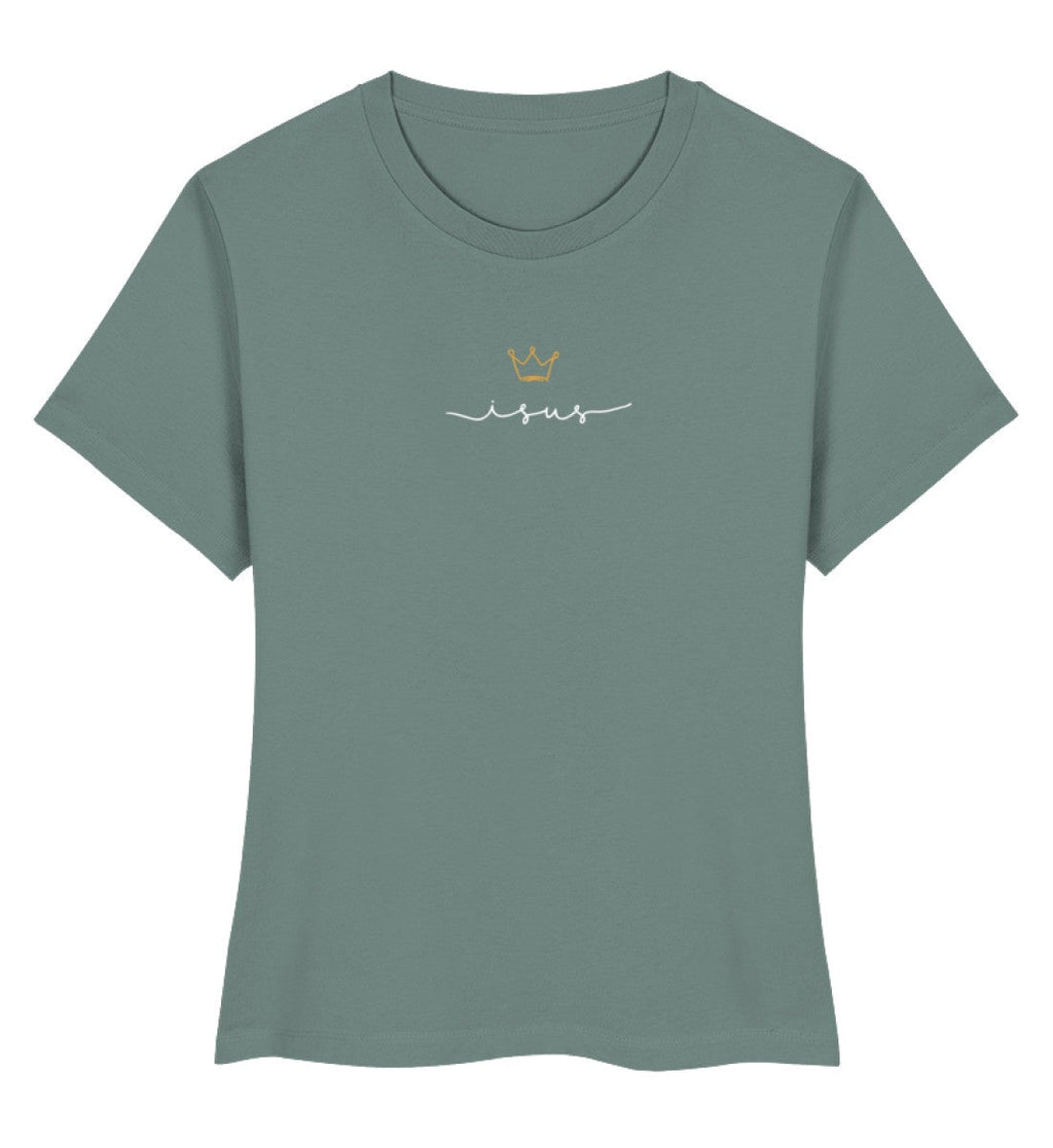 JESUS IS KING FRAUEN SHIRT RUMÄNISCH - Damen Premium Organic Shirt Stella Muser Shirt ST/ST Shirtee Green Bay XS 