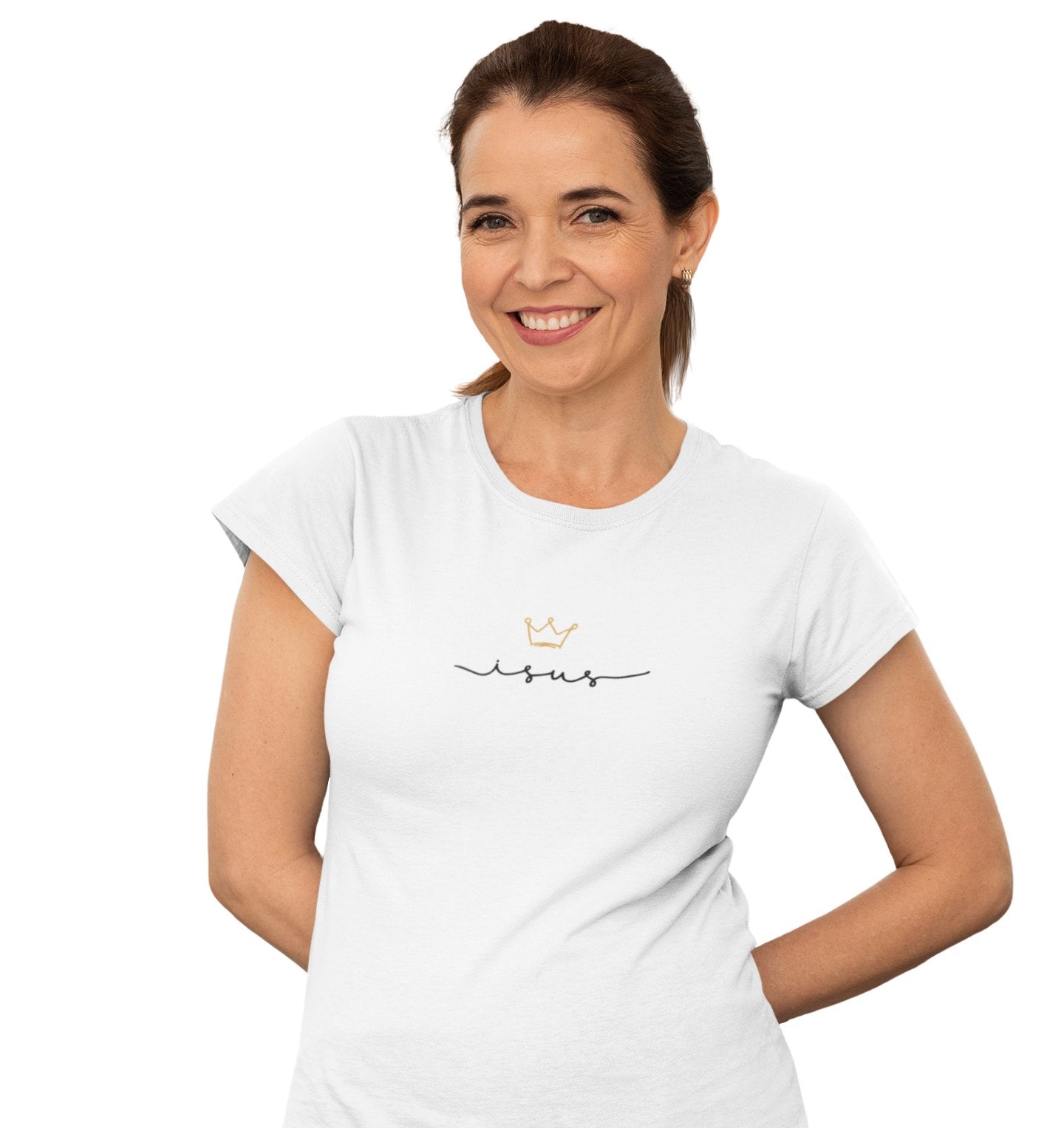 JESUS IS KING FRAUEN SHIRT RUMÄNISCH Stella Muser Shirt ST/ST Shirtee 