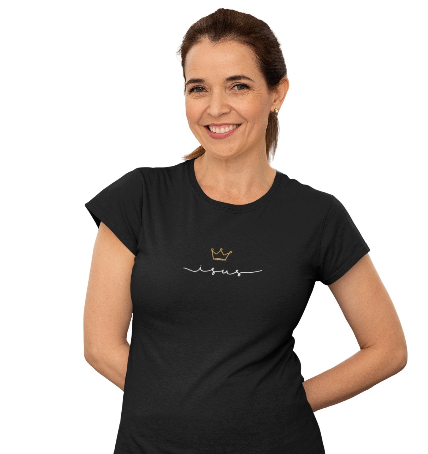 JESUS IS KING FRAUEN SHIRT RUMÄNISCH Stella Muser Shirt ST/ST Shirtee 