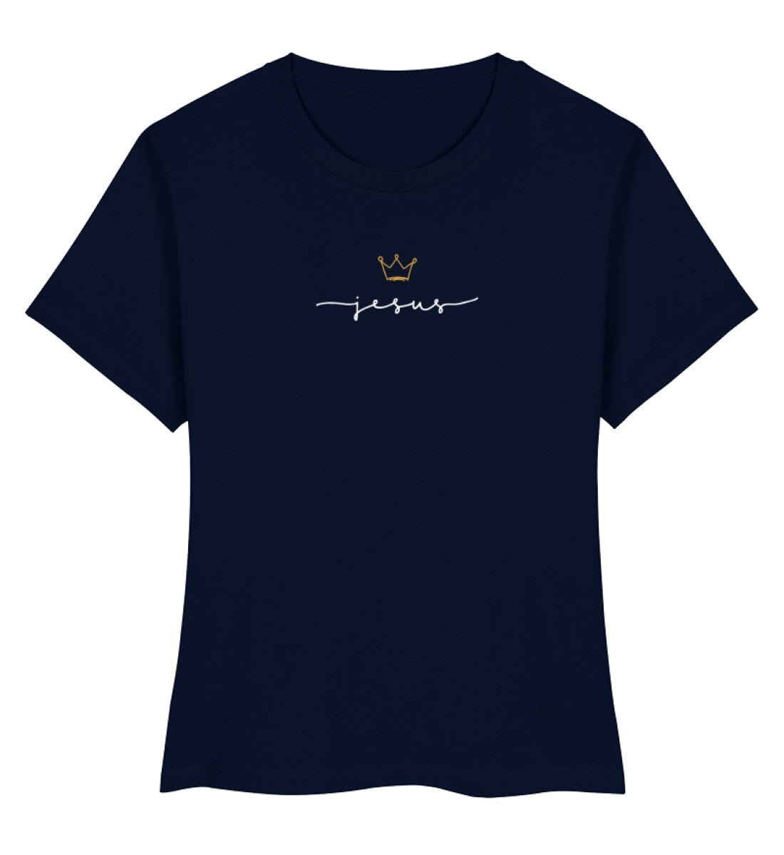 JESUS IS KING FRAUEN SHIRT Stella Muser Shirt ST/ST Shirtee Dunkelblau XS 