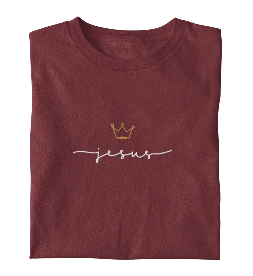 JESUS IS KING SHIRT Creator T-Shirt 2.0 ST/ST Shirtee Burgund XS 