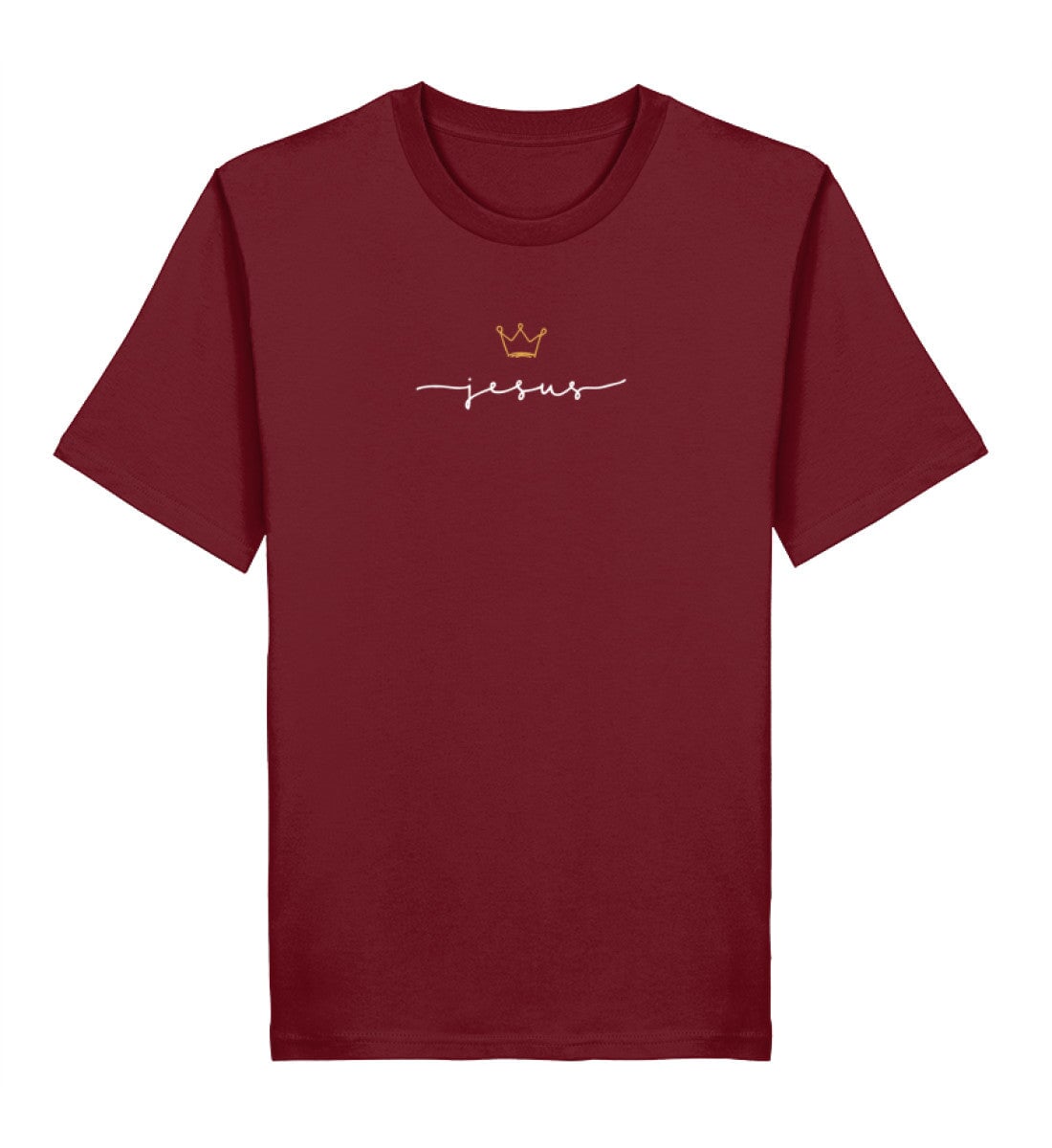 JESUS IS KING SHIRT - Herren Premium Organic Shirt 2.0 ST/ST Creator T-Shirt 2.0 ST/ST Shirtee Burgundy XS 