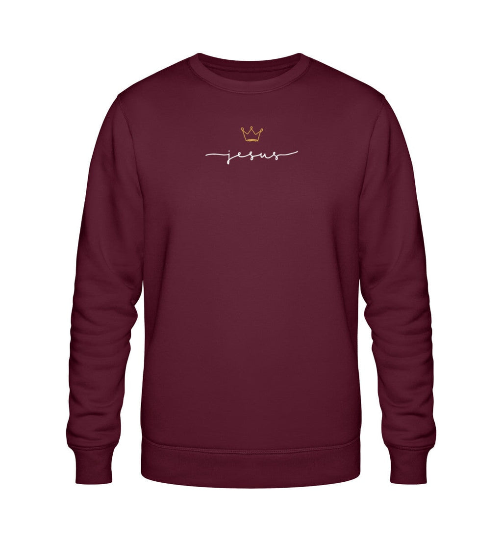 JESUS IS KING SWEATSHIRT Roller Sweatshirt ST/ST Shirtee Burgund XS 