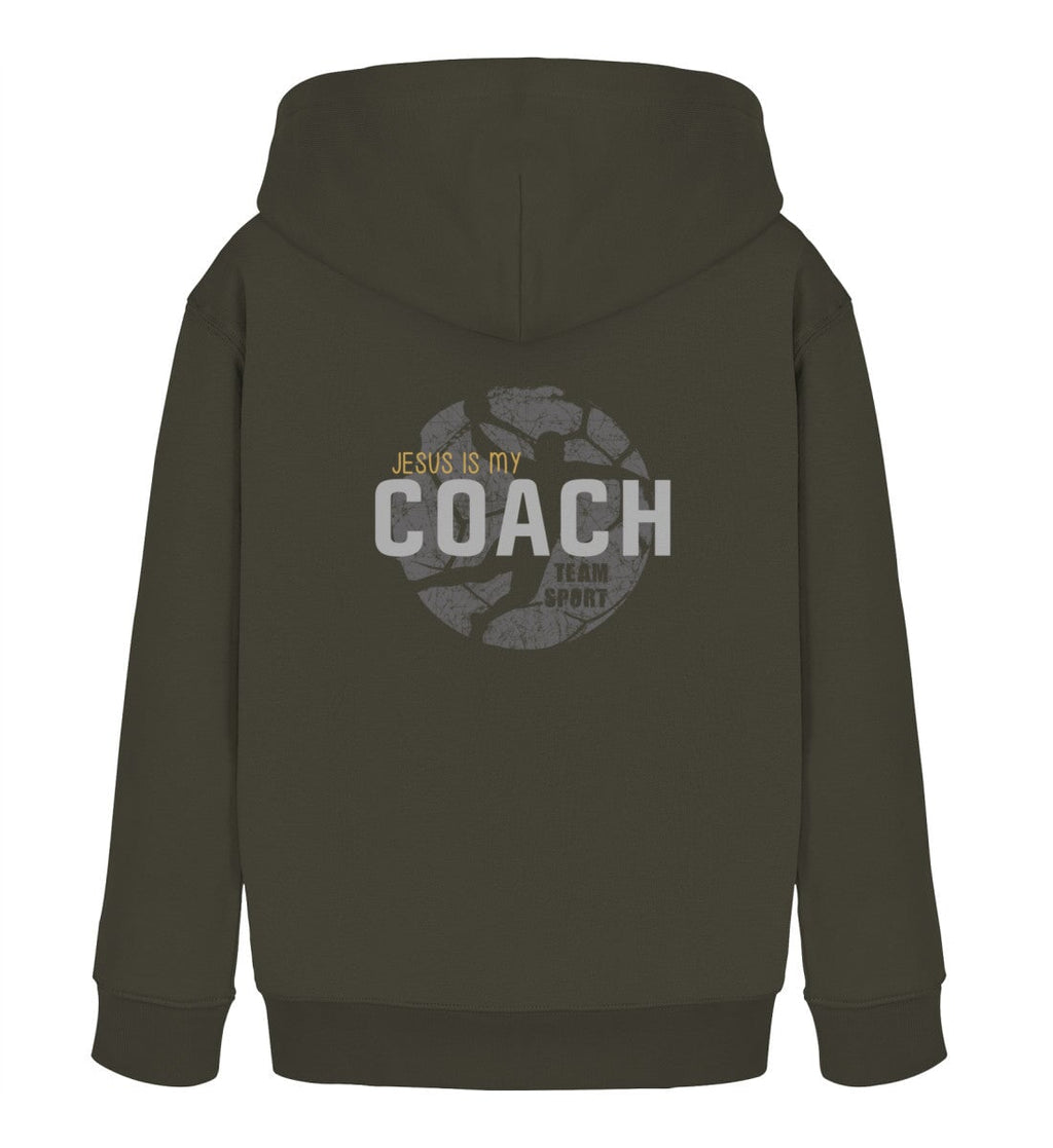 JESUS IS MY COACH KINDER HOODIE - Mini Cruiser Hoodie 2.0 ST/ST Mini Cruiser Hoodie 2.0 ST/ST Shirtee Khaki 3/4 