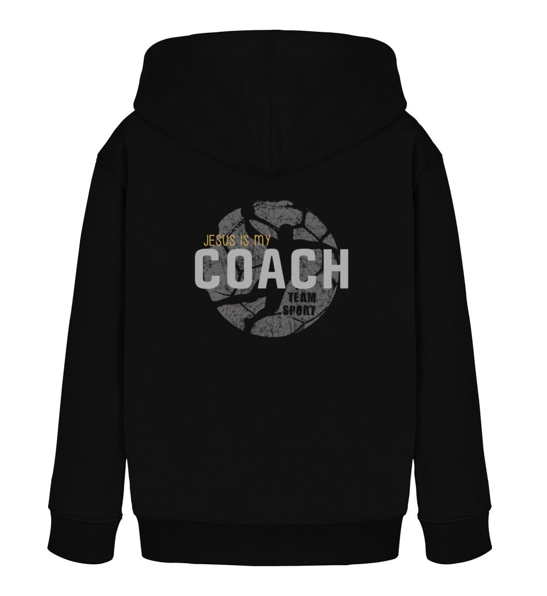 JESUS IS MY COACH KINDER HOODIE Mini Cruiser Hoodie 2.0 ST/ST Shirtee Schwarz 12/14 