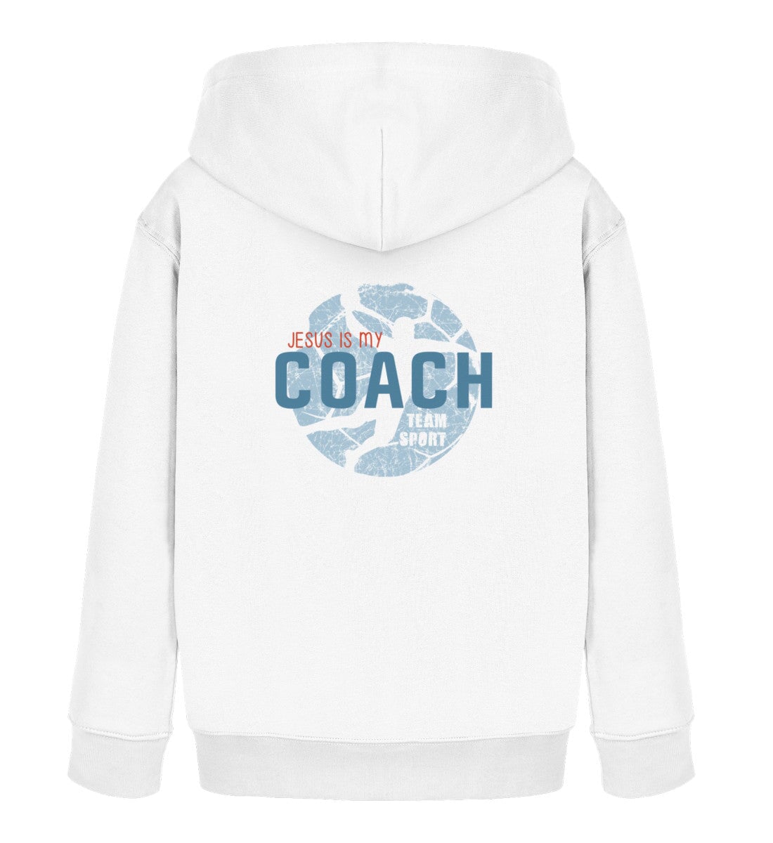 JESUS IS MY COACH KINDER HOODIE Mini Cruiser Hoodie 2.0 ST/ST Shirtee Weiß 12/14 