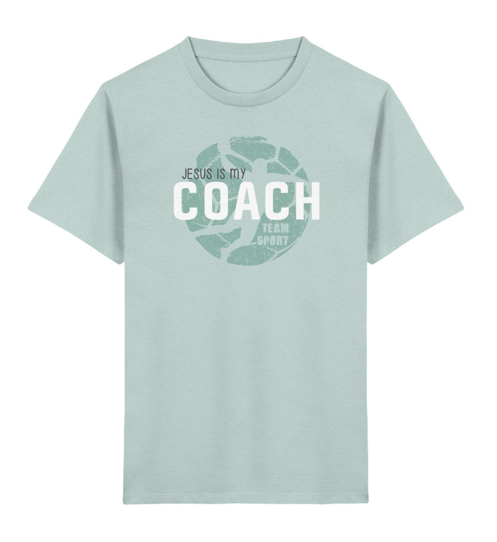 JESUS IS MY COACH KINDER SHIRT - Kinder Premium Organic T-Shirt 2.0 ST/ST Mini Creator T-Shirt 2.0 ST/ST Shirtee Caribbean Blue 3/4 