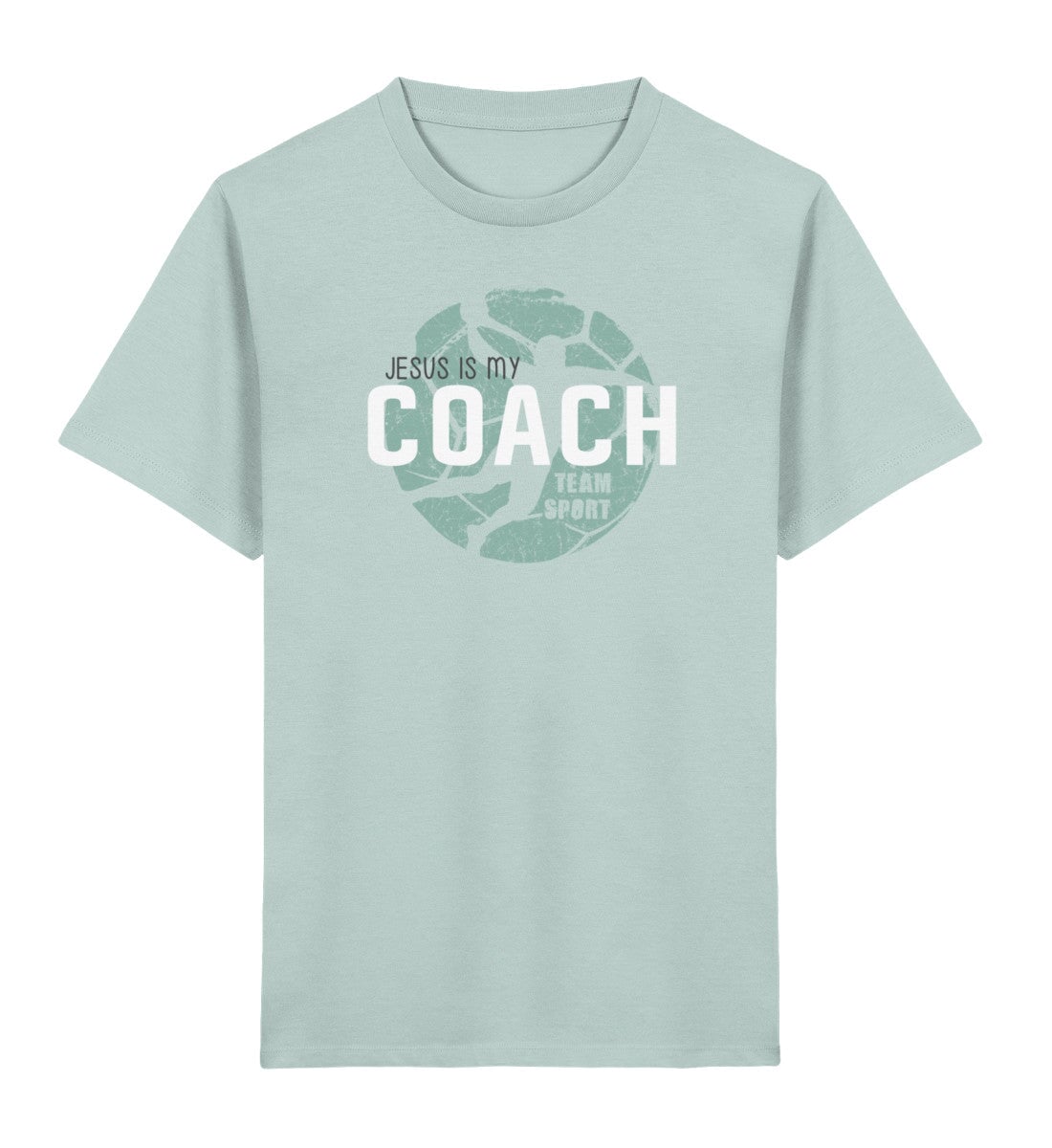 JESUS IS MY COACH KINDER SHIRT - Kinder Premium Organic T-Shirt 2.0 ST/ST Mini Creator T-Shirt 2.0 ST/ST Shirtee Caribbean Blue 3/4 