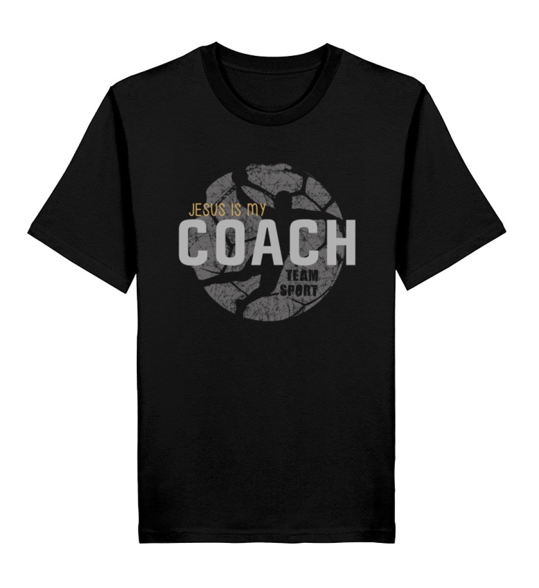 JESUS IS MY COACH SHIRT Creator T-Shirt 2.0 ST/ST Shirtee Schwarz XS 