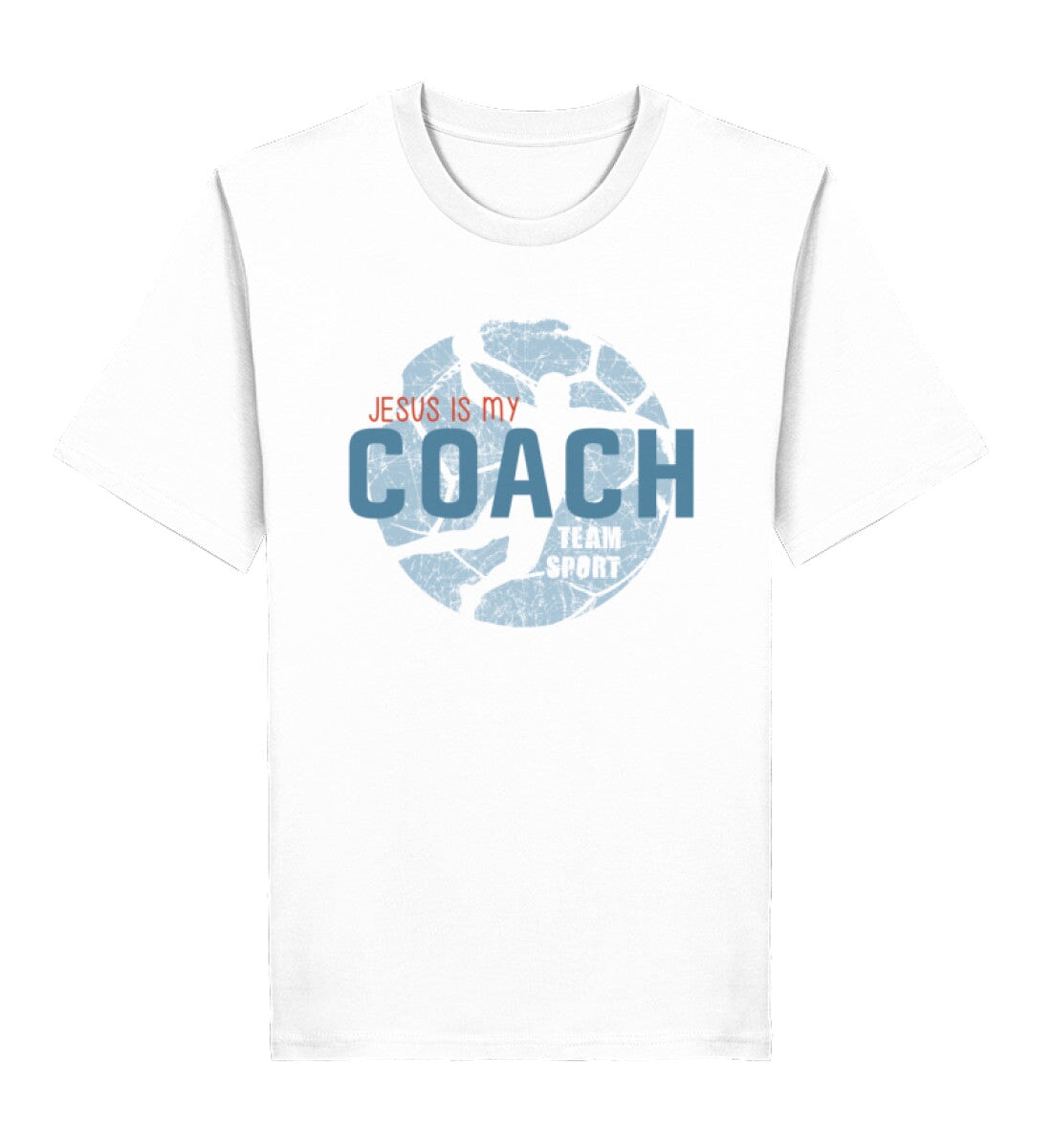 JESUS IS MY COACH SHIRT - Herren Premium Organic Shirt 2.0 ST/ST Creator T-Shirt 2.0 ST/ST Shirtee White XS 