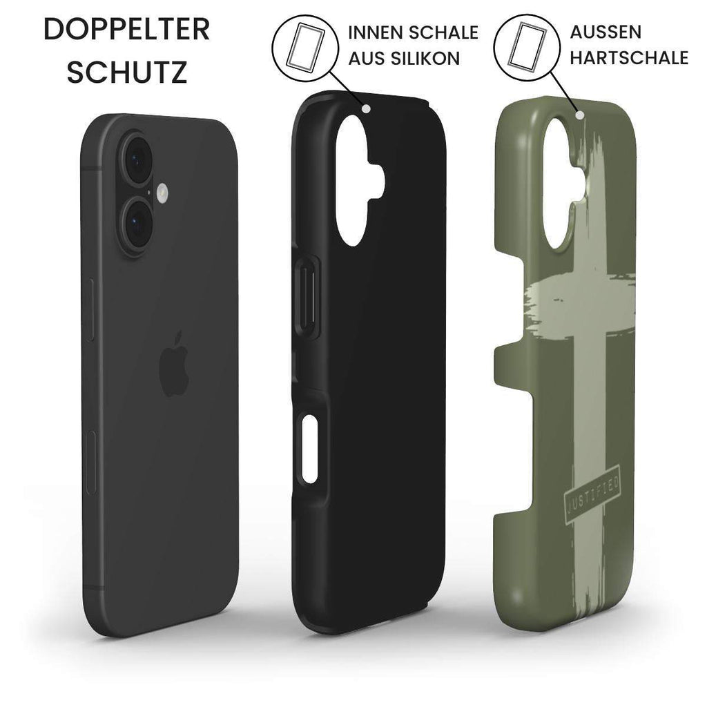 JUSTIFIED robuste Handyhülle in Grün Tech Accessories Podbase 