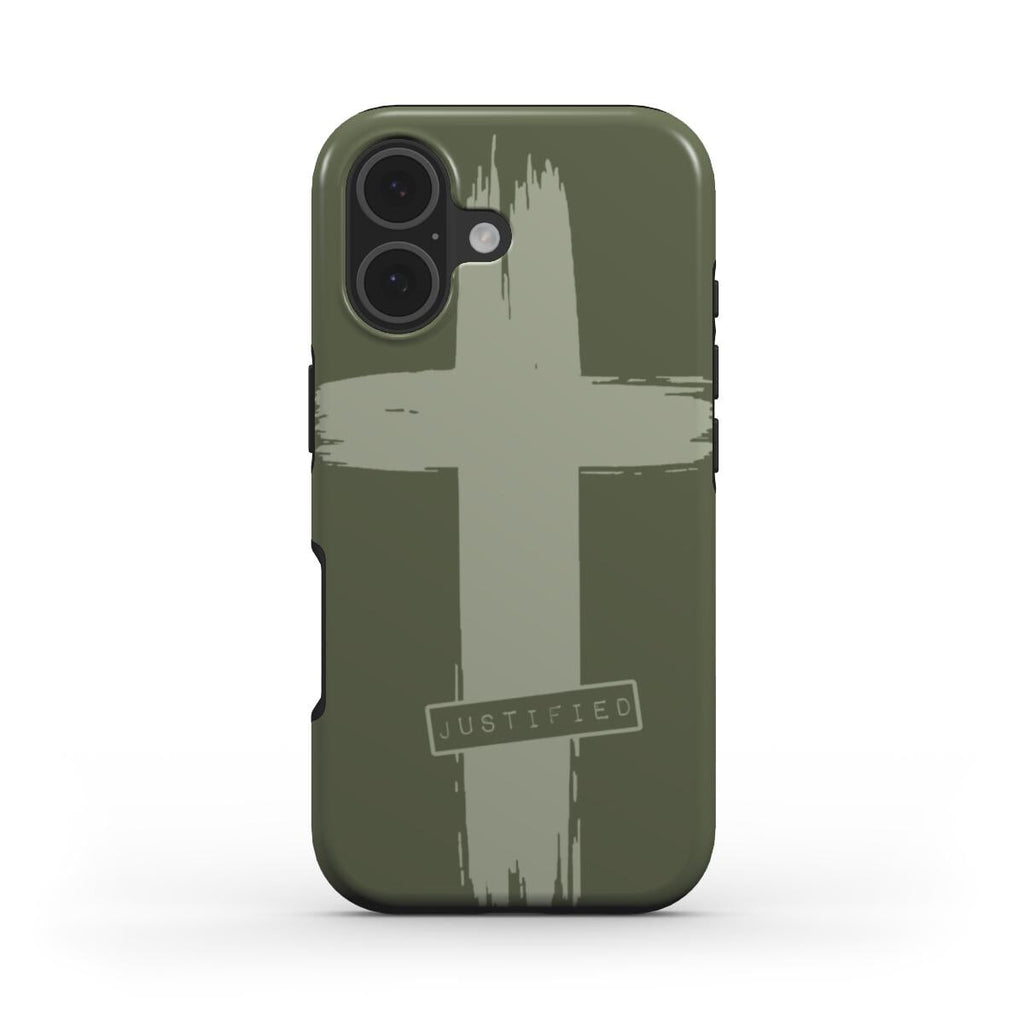 JUSTIFIED robuste Handyhülle in Grün Tech Accessories Podbase 