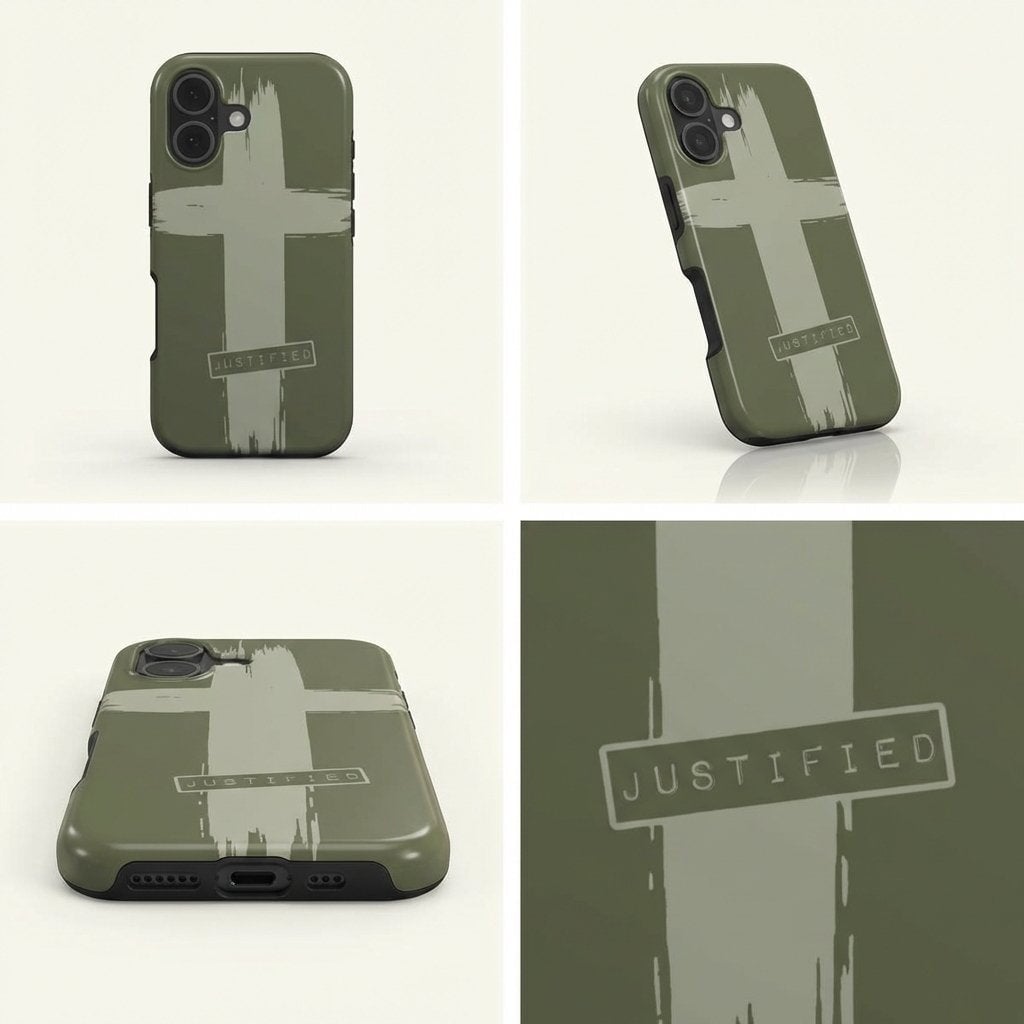 JUSTIFIED robuste Handyhülle in Grün Tech Accessories Podbase 