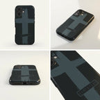 JUSTIFIED robuste Handyhülle in Schwarz Tech Accessories Podbase 